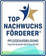 Logo: Top Nachwuchsförderer Pflegeausbildung. 