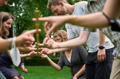 Team von co2online beim Spielen auf dem Sommerfest 