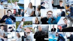 Collage mit Bildern verschiedener Ausbildungsberufe bei das Stadtwerk.Regensburg. Die Bilder zeigen die vielfältigen Karrieremöglichkeiten und Ausbildungsperspektiven in technischen und kaufmännischen Bereichen.