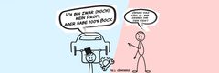 Zwei Strichmännchen unterhalten sich, das linke sagt "Ich bin mehr als nur ein Mechaniker, ich bin ein Magier der Motoren", das rechte sagt "Passt! Lass uns gemeinsam zaubern!"