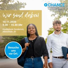 Wir sind dabei auf der Karrieremesse Chance in Osnabrück