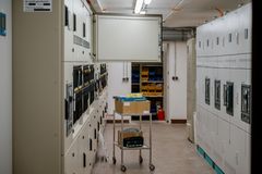 Schließfächer und Technik.