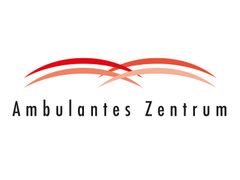 Zu sehen ist das Logo der MedZentrum Klinikum Bayreuth GmbH. Es besteht aus zwei bögen und ist rot/schwarz.