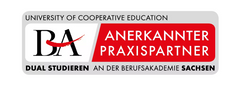 Signet für KOMSA als anerkannten Praxispartner der Berufsakademie Sachsen