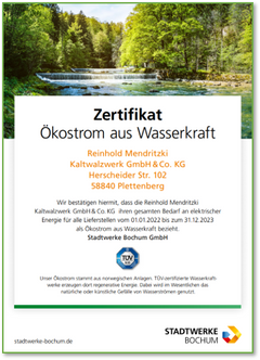Ökostrom aus Wasserkraft