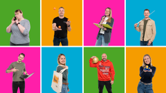 Headerbild mit 8 Mitarbeitenden im Porträt