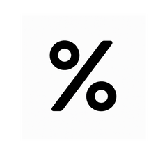 Symbol eines Prozentzeichens