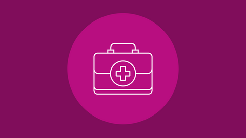 Icon mit Aktentasche und Plus-Symbol