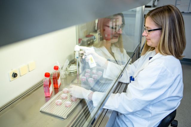 Labor-Mitarbeiterin bei der Arbeit