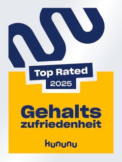 Das Top-Rated Siegel von Kununu für die Kategorie Gehaltszufiredenheit
