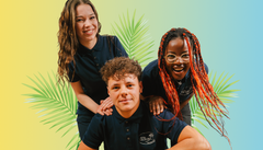 Drei Auszubildende posieren