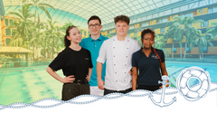 Drei Hotel-Auszubildende 