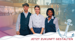 Drei Hotel-Auszubildende 
