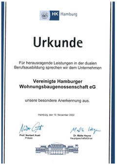 Urkunde duale Berufsausbildung