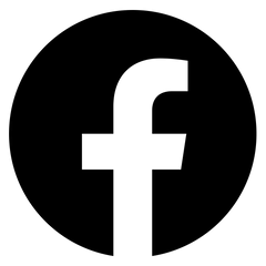 schwarzes Logo von Facebook