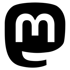 schwarzes Logo von Mastodon