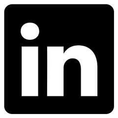 schwarzes Logo von LinkedIn